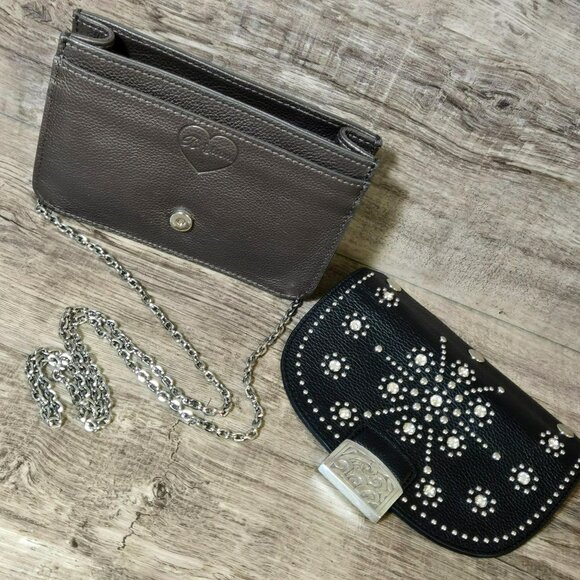 Brighton Star Glam Snappy Flap Mini Bag Crossbody Purse Clutch Studded Jeweled - Picture 6 of 15